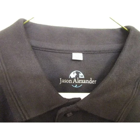 Jason Alexander Men's polo type shirt with collar - Black - XL - New without tag - Picture 3 of 10